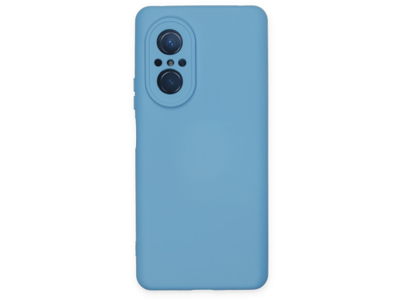 Newface Huawei Nova 9 SE Kılıf Nano içi Kadife Silikon - Mavi