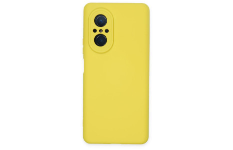 Newface Huawei Nova 9 SE Kılıf Nano içi Kadife Silikon - Sarı
