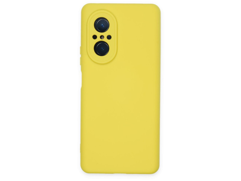Newface Huawei Nova 9 SE Kılıf Nano içi Kadife Silikon - Sarı