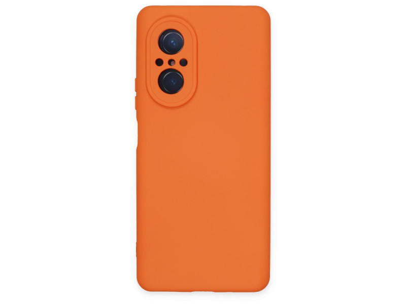 Newface Huawei Nova 9 SE Kılıf Nano içi Kadife Silikon - Turuncu