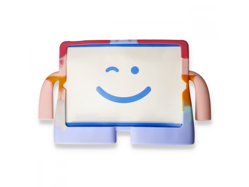 Newface iPad 10.2 (7.nesil) Kılıf Tablet Popit Standlı Silikon - Lila - Turkuaz
