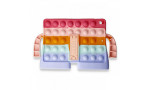 Newface iPad 10.2 (7.nesil) Kılıf Tablet Popit Standlı Silikon - Lila - Turkuaz
