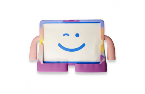 Newface iPad 10.2 (7.nesil) Kılıf Tablet Popit Standlı Silikon - Mor - Turkuaz