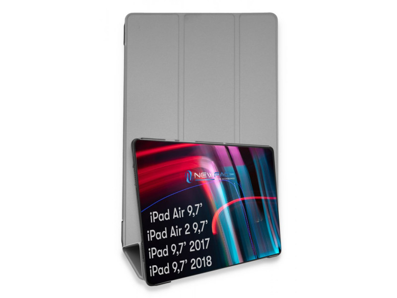 Newface iPad 9.7 (2017) Kılıf Tablet Smart Kılıf - Gri