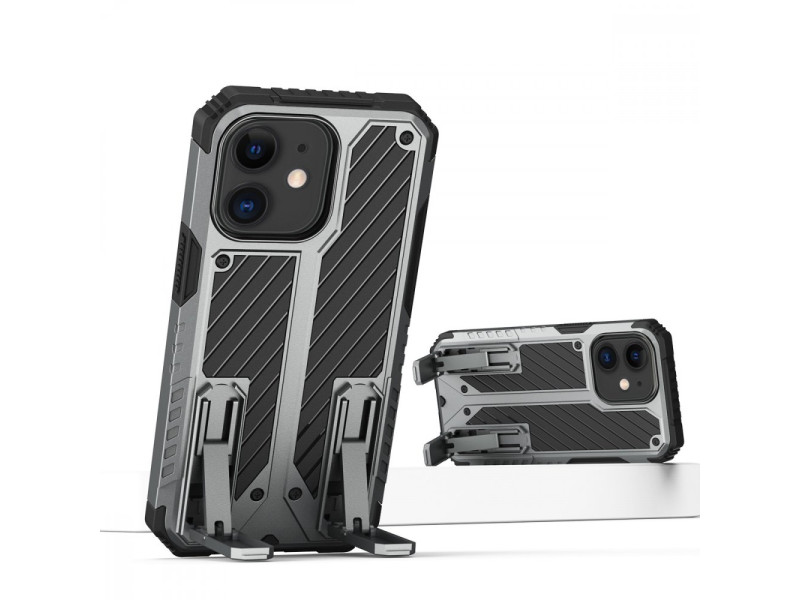 Newface iPhone 11 Kılıf Fizy Stand Kapak - Gri