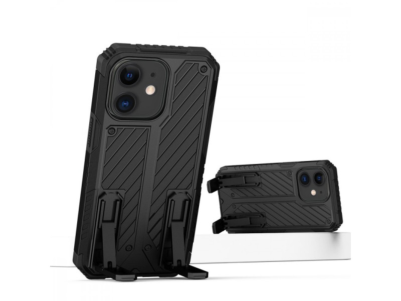 Newface iPhone 11 Kılıf Fizy Stand Kapak - Siyah
