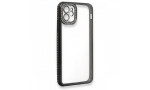 Newface iPhone 11 Kılıf Joke Taşlı Silikon - Siyah