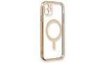 Newface iPhone 11 Kılıf Magneticsafe Lazer Silikon - Gold