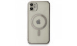 Newface iPhone 11 Kılıf Magneticsafe Lazer Silikon - Gümüş