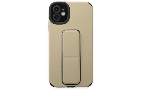 Newface iPhone 11 Kılıf Mega Standlı Silikon - Gold