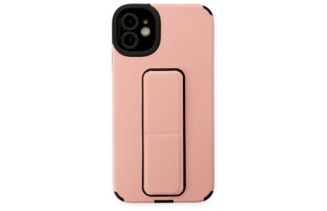 Newface iPhone 11 Kılıf Mega Standlı Silikon - Pudra