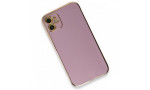 Newface iPhone 11 Kılıf Volet Silikon - Mor