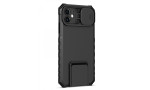 Newface iPhone 11 Kılıf Walker Standlı Kapak - Siyah