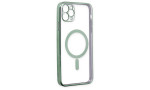 Newface iPhone 11 Pro Kılıf Magneticsafe Lazer Silikon - Haki Yeşil
