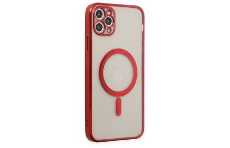 Newface iPhone 11 Pro Kılıf Magneticsafe Lazer Silikon - Kırmızı