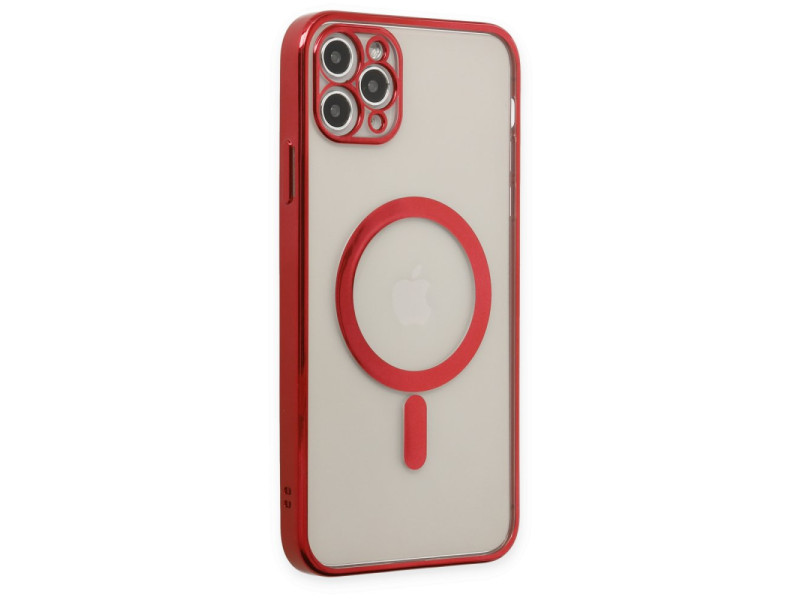 Newface iPhone 11 Pro Kılıf Magneticsafe Lazer Silikon - Kırmızı