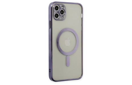 Newface iPhone 11 Pro Kılıf Magneticsafe Lazer Silikon - Mor