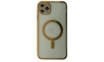 Newface iPhone 11 Pro Max Kılıf Magneticsafe Lazer Silikon - Gold
