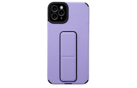 Newface iPhone 11 Pro Max Kılıf Mega Standlı Silikon - Lila