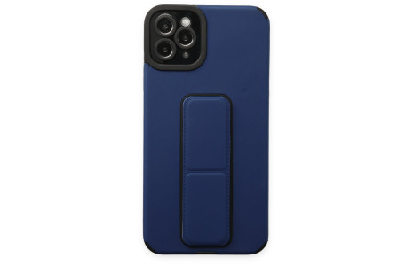 Newface iPhone 11 Pro Max Kılıf Mega Standlı Silikon - Mavi