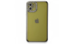 Newface iPhone 12 Kılıf Joke Taşlı Silikon - Gümüş