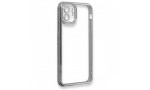 Newface iPhone 12 Kılıf Joke Taşlı Silikon - Gümüş