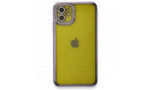 Newface iPhone 12 Kılıf Joke Taşlı Silikon - Mor