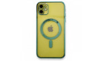 Newface iPhone 12 Kılıf Magneticsafe Lazer Silikon - Haki Yeşil
