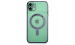 Newface iPhone 12 Kılıf Magneticsafe Lazer Silikon - Mor
