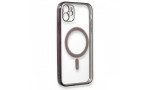 Newface iPhone 12 Kılıf Magneticsafe Lazer Silikon - Siyah