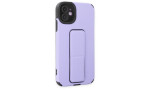 Newface iPhone 12 Kılıf Mega Standlı Silikon - Lila