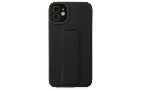 Newface iPhone 12 Kılıf Mega Standlı Silikon - Siyah