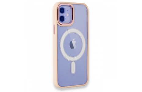 Newface iPhone 12 Kılıf Room Magneticsafe Silikon - Pudra