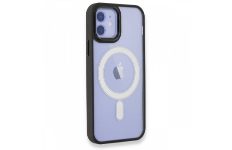 Newface iPhone 12 Kılıf Room Magneticsafe Silikon - Siyah