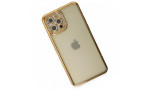 Newface iPhone 12 Pro Kılıf Joke Taşlı Silikon - Gold