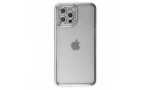 Newface iPhone 12 Pro Kılıf Joke Taşlı Silikon - Gümüş