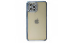 Newface iPhone 12 Pro Kılıf Joke Taşlı Silikon - Mavi