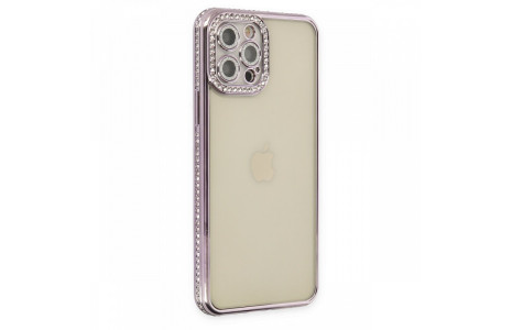 Newface iPhone 12 Pro Kılıf Joke Taşlı Silikon - Mor