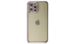 Newface iPhone 12 Pro Kılıf Joke Taşlı Silikon - Mor