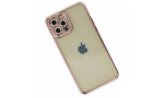 Newface iPhone 12 Pro Kılıf Joke Taşlı Silikon - Pembe