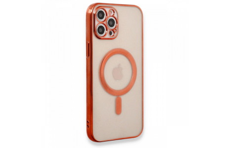 Newface iPhone 12 Pro Kılıf Magneticsafe Lazer Silikon - Kırmızı