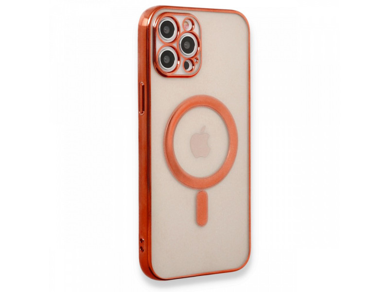 Newface iPhone 12 Pro Kılıf Magneticsafe Lazer Silikon - Kırmızı