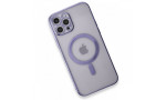 Newface iPhone 12 Pro Kılıf Magneticsafe Lazer Silikon - Mor