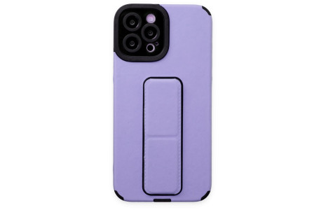 Newface iPhone 12 Pro Kılıf Mega Standlı Silikon - Lila