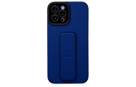 Newface iPhone 12 Pro Kılıf Mega Standlı Silikon - Mavi