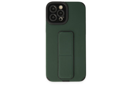 Newface iPhone 12 Pro Kılıf Mega Standlı Silikon - Yeşil