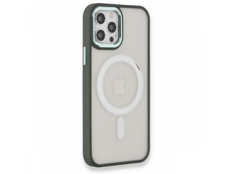 Newface iPhone 12 Pro Kılıf Room Magneticsafe Silikon - Köknar Yeşili
