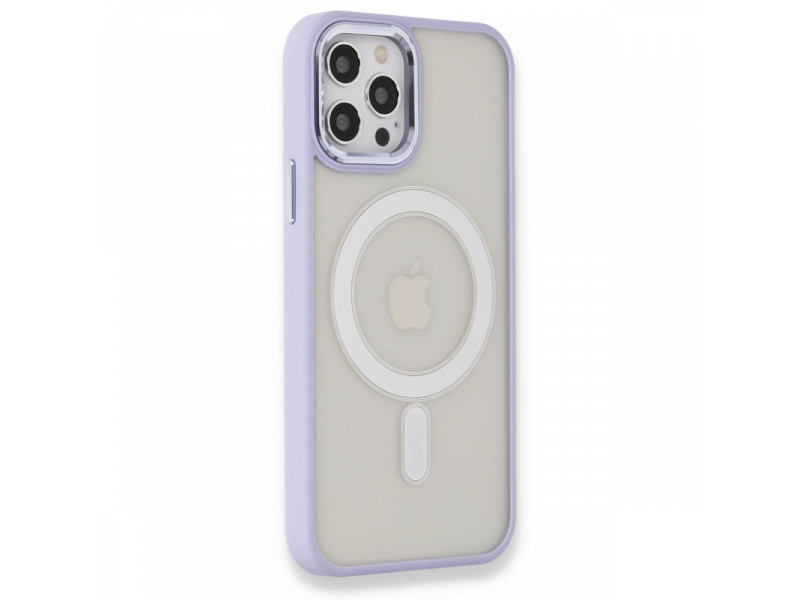 Newface iPhone 12 Pro Kılıf Room Magneticsafe Silikon - Lila
