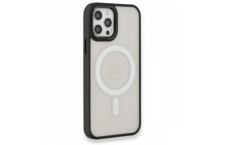 Newface iPhone 12 Pro Kılıf Room Magneticsafe Silikon - Siyah