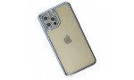 Newface iPhone 12 Pro Max Kılıf Joke Taşlı Silikon - Mavi